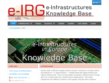 Tablet Screenshot of knowledgebase.e-irg.eu